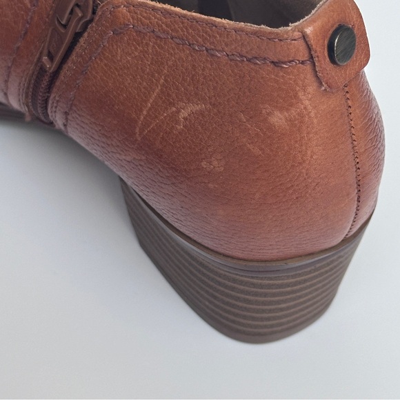 Naturalizer Zarie Bootie Saddle Tan Tumbled Leather Size 6.5 NWT - Picture 6 of 13